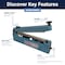 Sealer Sales 8" KF-Series Hand Sealer w/ 5mm Seal Width w/ Sliding Cutter KF-205HC - alternate 7